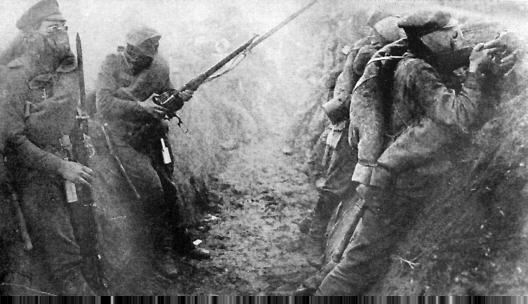 Фото русских солдат под газовой атакой
